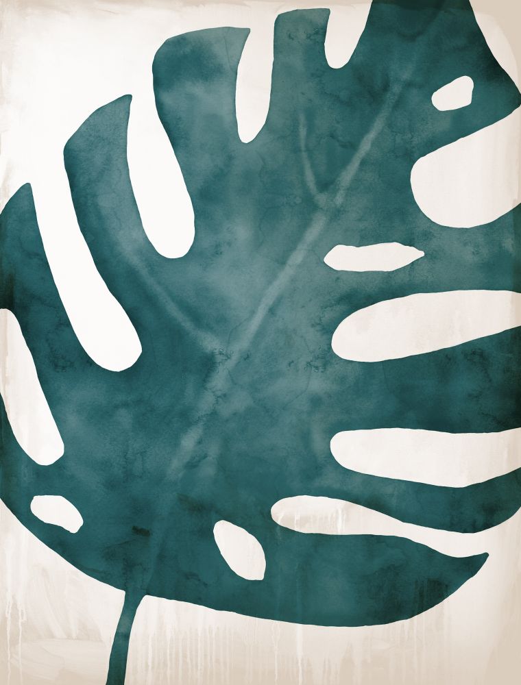 Teal Palm II Boxed Canvas