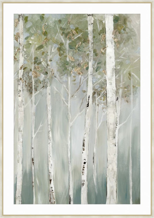 Whispering Green Birch Forest II