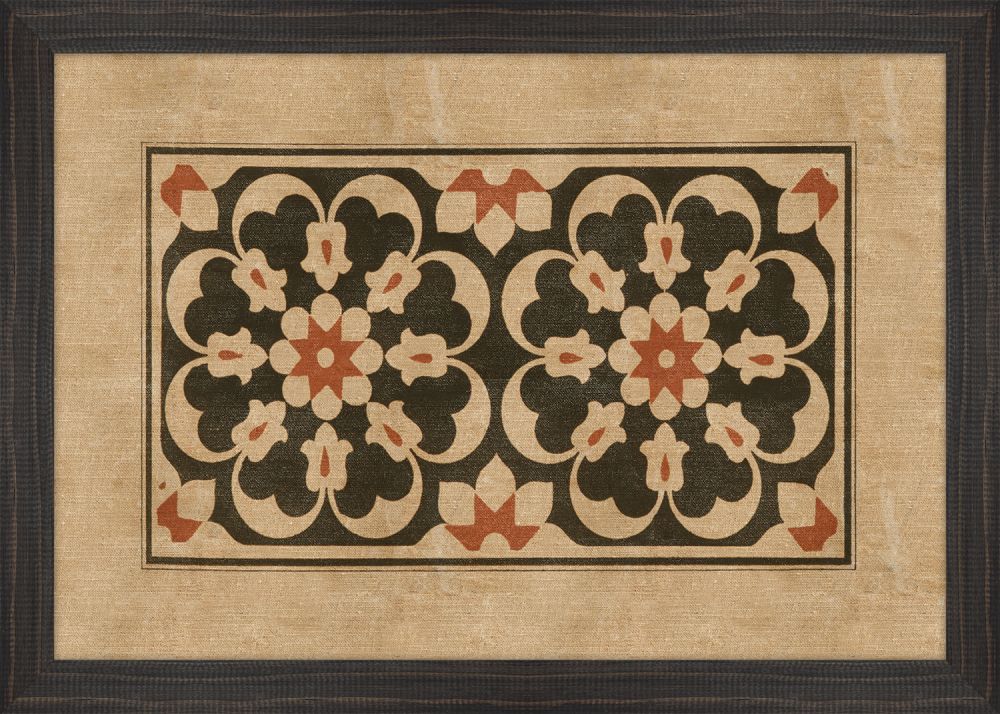 Black and Cinnamon Block Prints VI