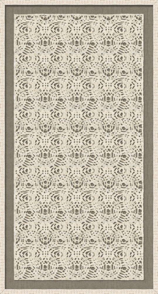 Amate Bark Cream Circles on Flax Linen Grande