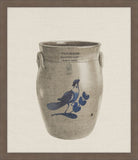 Salt Glaze Stoneware with Cobalt Blue Design  IV