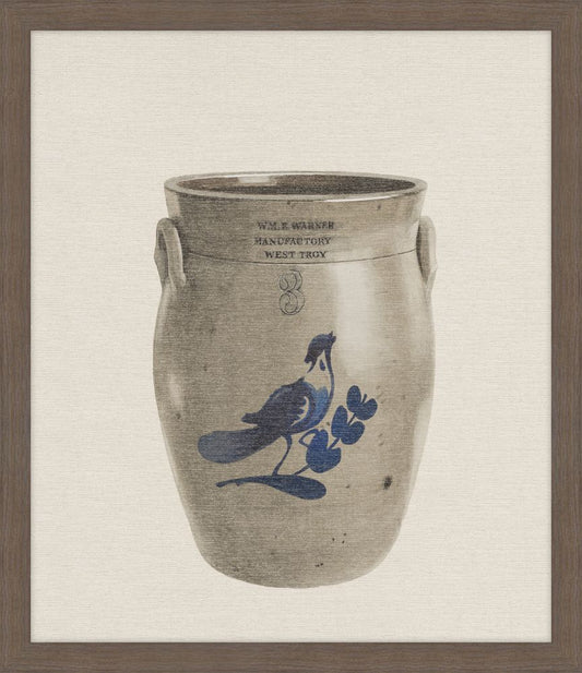 Salt Glaze Stoneware with Cobalt Blue Design  IV