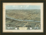 BIRD'S-EYE-VIEW OF IOWA CITY  1968  SM