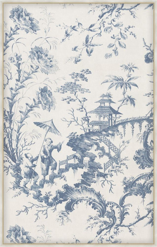 Blossoms and the Pagoda in Navy