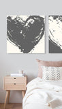Heart Running Off The Page In Gray