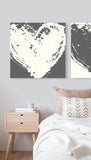 Inside Out Heart Running Off The Page In Gray
