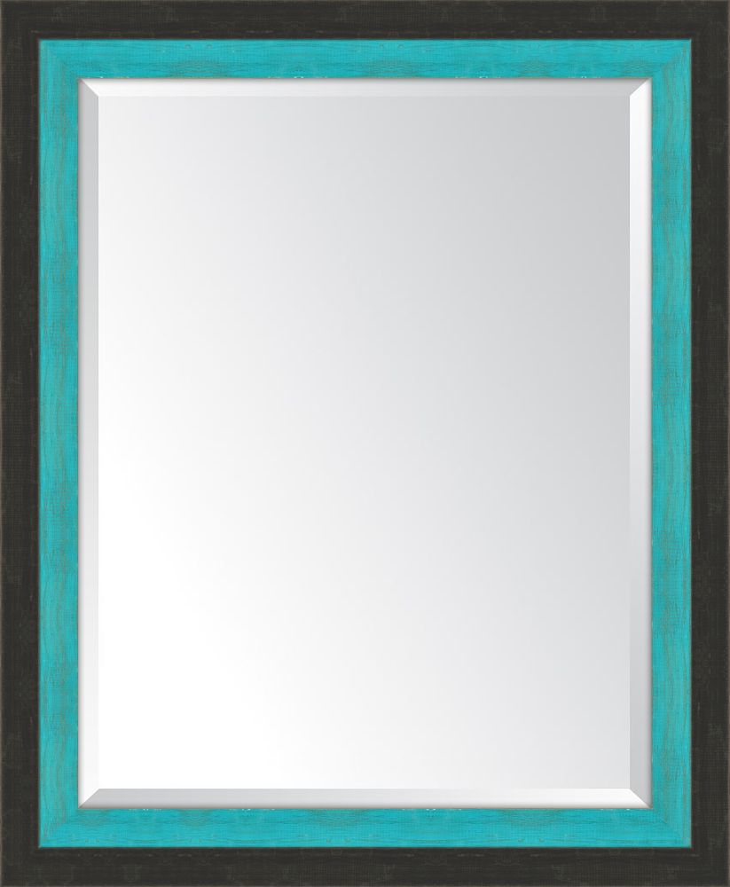 Slate Black And Turquoise Mirror