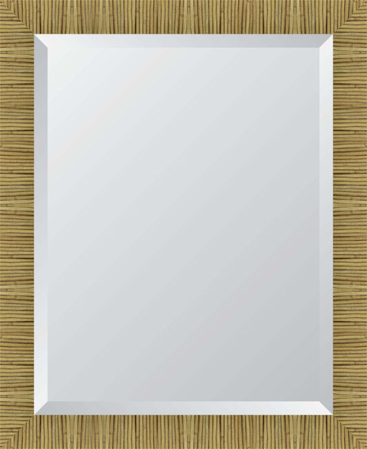 2.5" Walnut Rattan 22X28 Beveled Mirror
