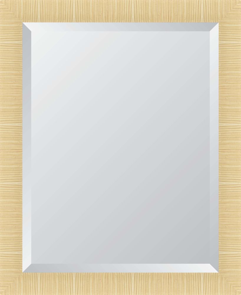2.5" Natural Rattan 22X28 Beveled Mirror