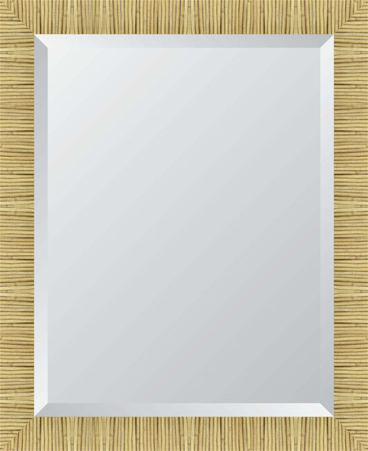 2.5" Dark Natural Rattan 22X28 Beveled Mirror