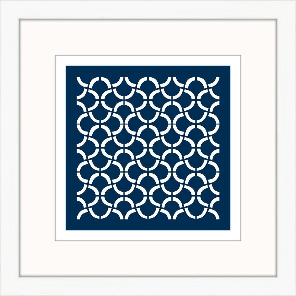 Navy Geometrics in White I