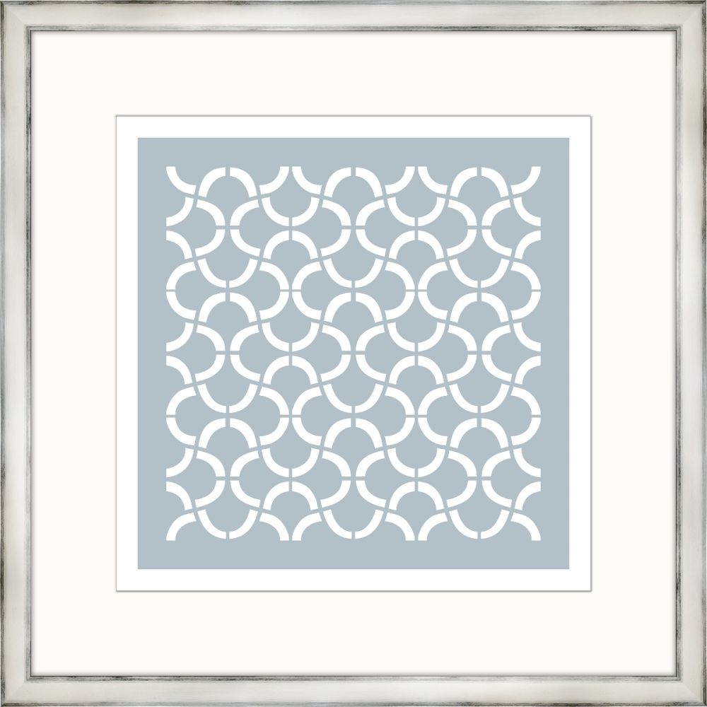 Large Blue Heather Geometrics I