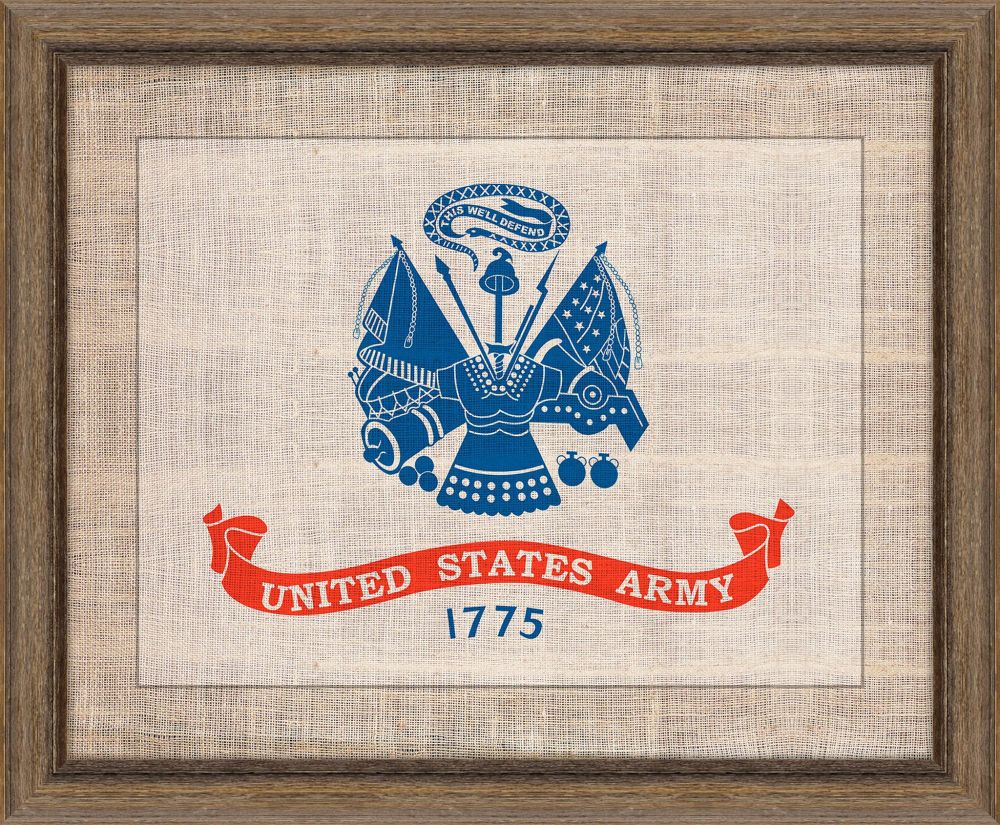 Army Flag on Distress Linen