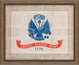 Army Flag on Distress Linen